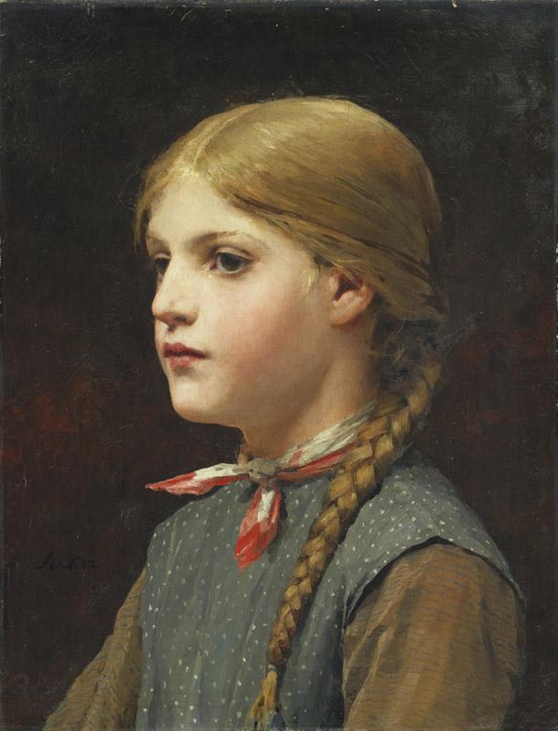 ALBERT ANKER-PORTRAIT OF A GIRL
