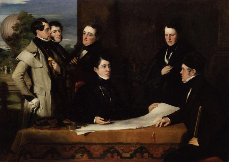 A Consultation prior to the Aerial Voyage to Weilburgh, 1836 by John Hollins