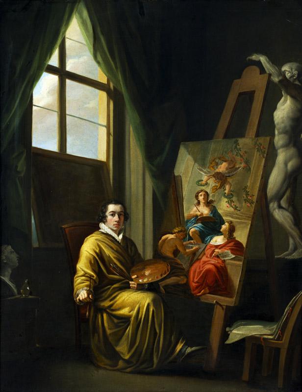 Abel, Joseph (1764 - 1818) (Hungarian)-Self-Portrait in the Studio