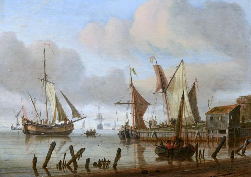 Abraham Storck - Boats at a Mooring Place