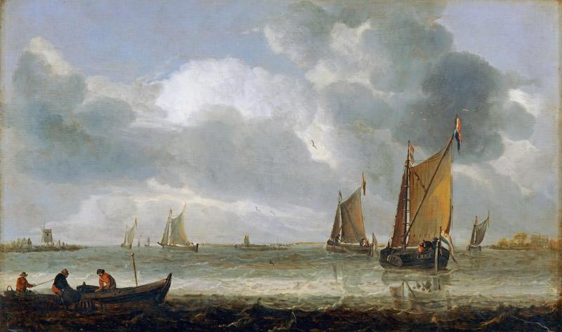 Abraham van Beveren (1620-1690) -- Marine Scene (La Marine d Argent)