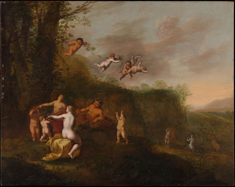 Abraham van Cuylenborch--Bacchus and Nymphs in a Landscape