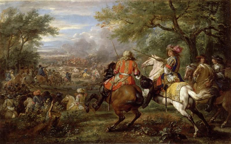 Adam Frans van der Meulen -- Defeat of the Spanish army near the Bruges Canal
