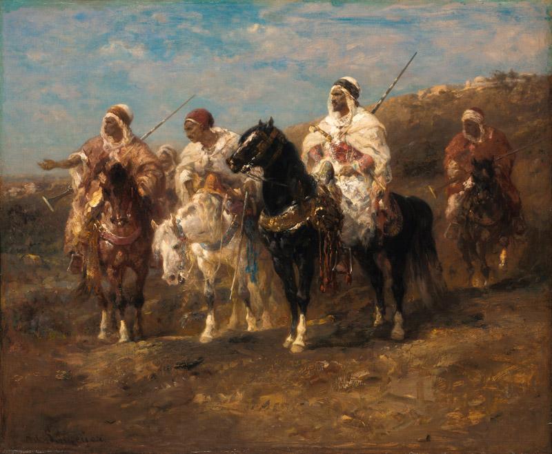 Adolf Schreyer - Arab Horsemen, ca. 1860s
