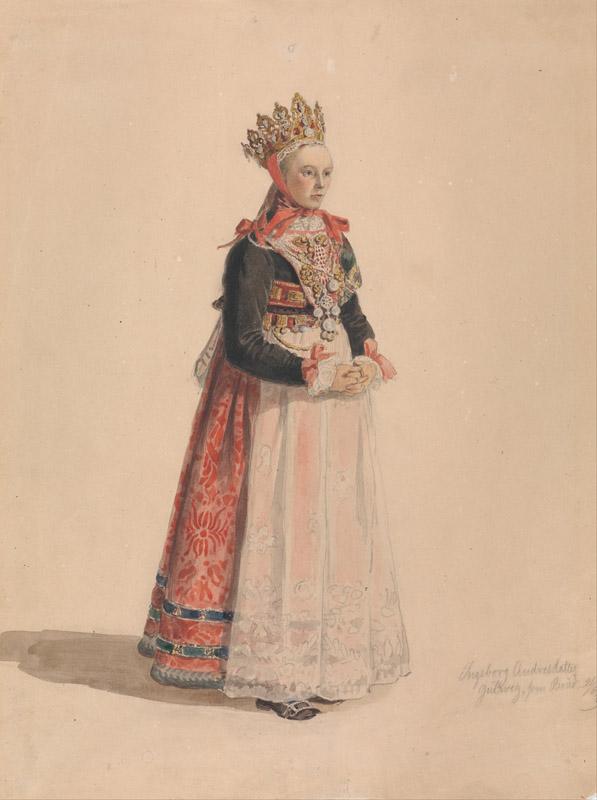 Adolph Tidemand - Ingeborg Andresdatter Gulsvik as Bride