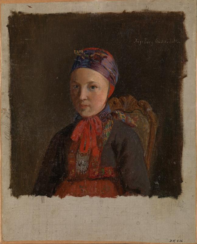 Adolph Tidemand - Portrait of Ingeborg Anderdatter Gulsvig