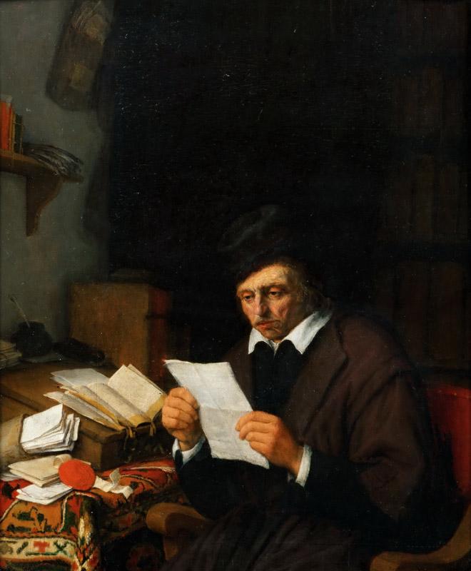 Adriaen van Ostade-A Merchant in his Office