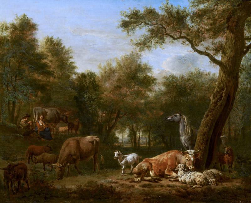 Adriaen van de Velde - Wooded Landscape with Cattle