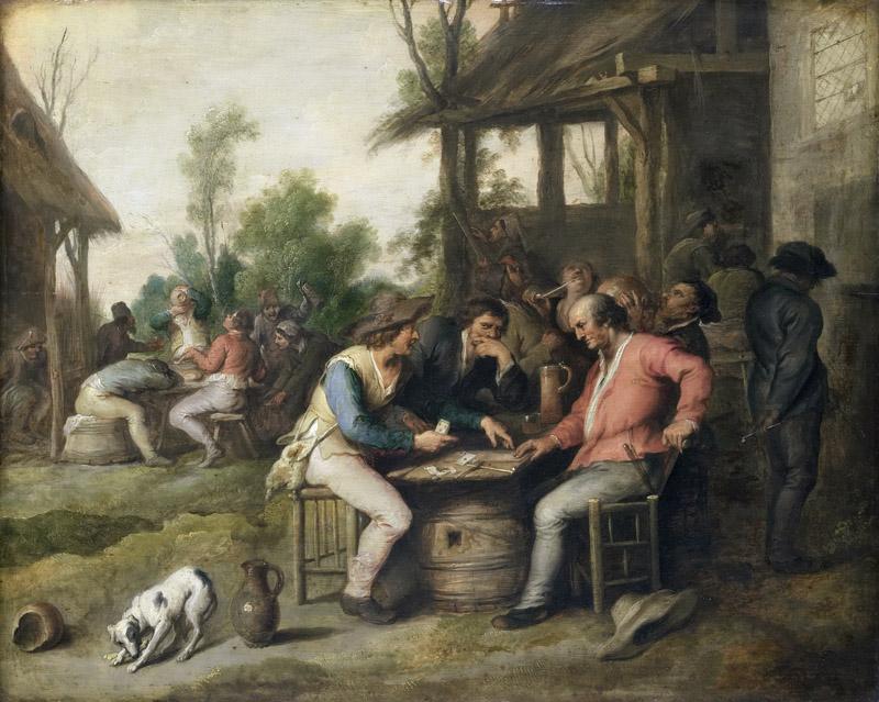 Adriaenssen, Vincent -- Kaartende boeren bij een herberg, 1623-1650