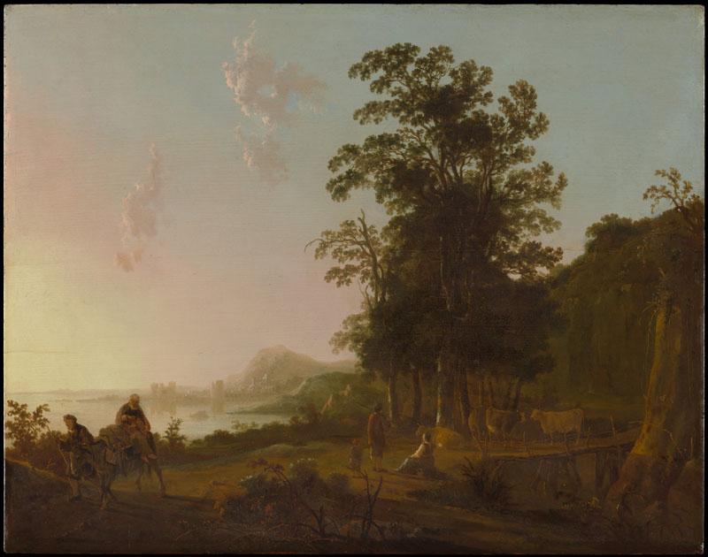 Aelbert Cuyp--Landscape with the Flight into Egypt