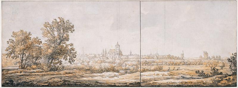 Aelbert Cuyp -Aelbert Cuyp (1620-1691)-View of Arnhem from the S