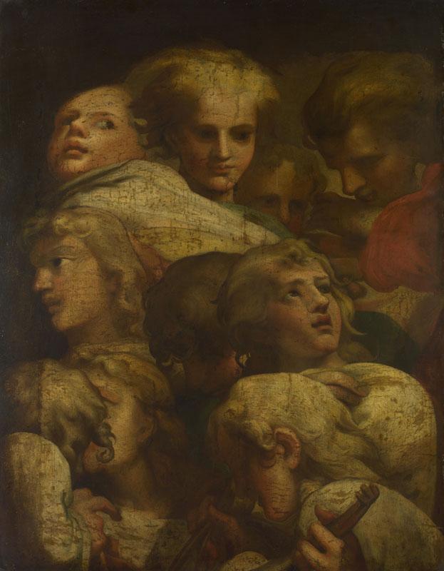 After Correggio - Group of Heads