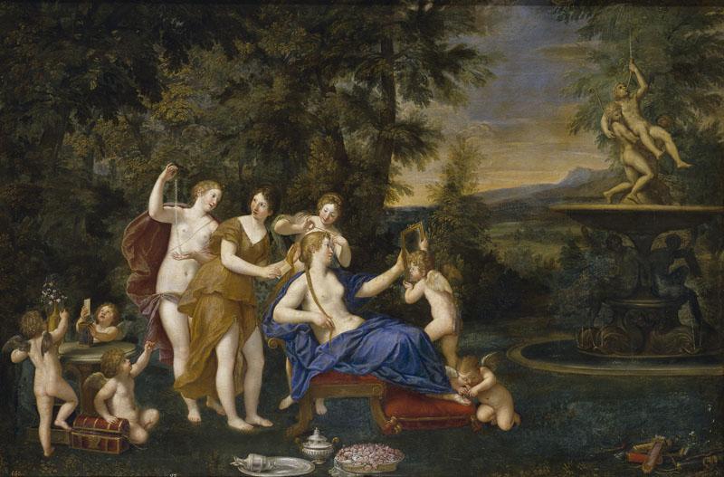 Albani, Francesco-El tocador de Venus-114 cm x 171 cm