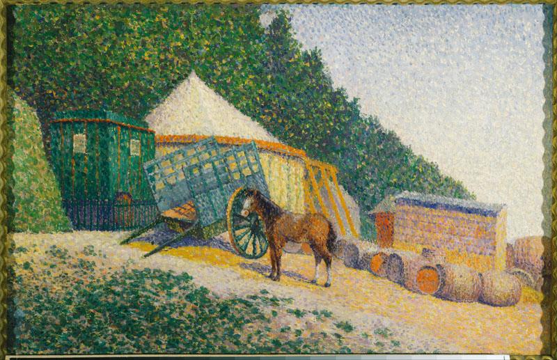 Albert Dubois-Pillet (1846-1890)-Little Circus Camp