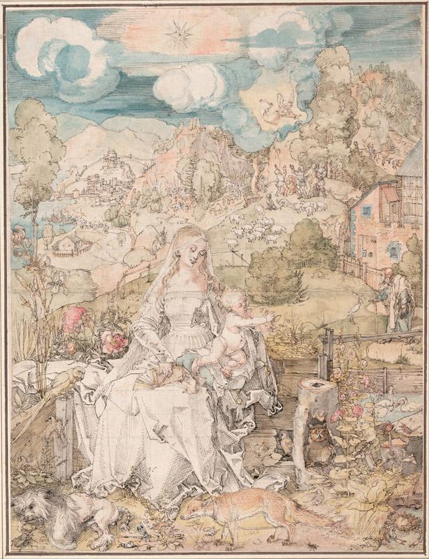 Albrecht Durer (1471-1528)-Mary among a Multitude of Animals, c