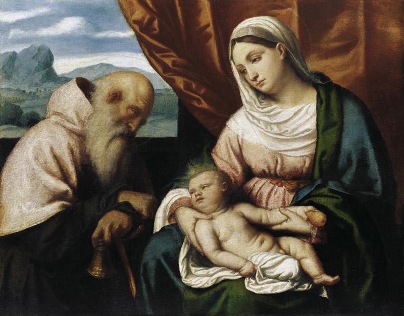 Alessandro Bonvicino, gen. Il Moretto - Madonna and Child with St Anthony, 1540-1545