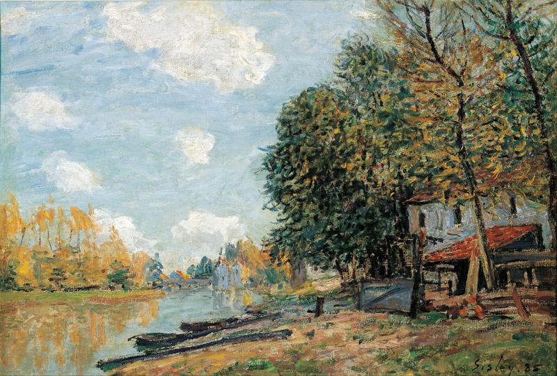 Alfred Sisley (1839-1899)-Moret The Banks of the River Loing, 18