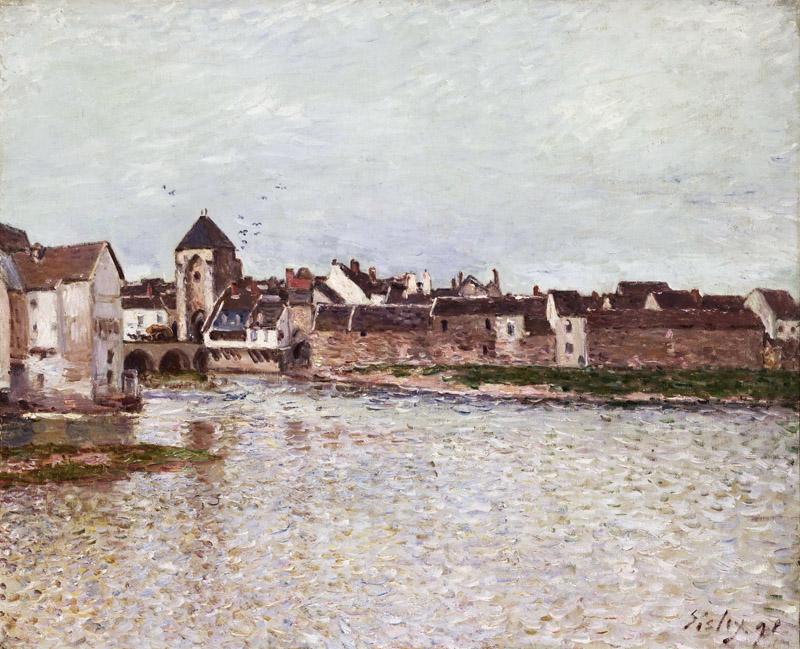 Alfred Sisley, French, 1839-1899 -- Bridge at Moret-sur-Loing