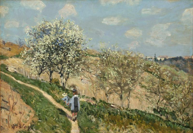 Alfred Sisley, French, 1839-1899 -- Landscape (Spring at Bougival)