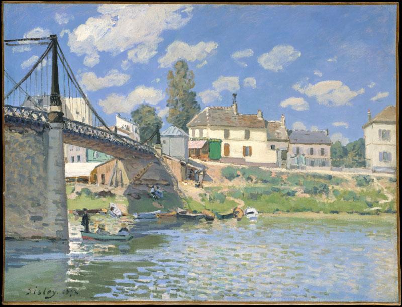 Alfred Sisley--The Bridge at Villeneuve-la-Garenne