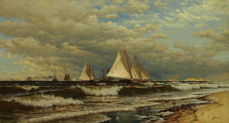 Alfred Thompson Bricher - Schooner Close-Hauled, ca. 1883