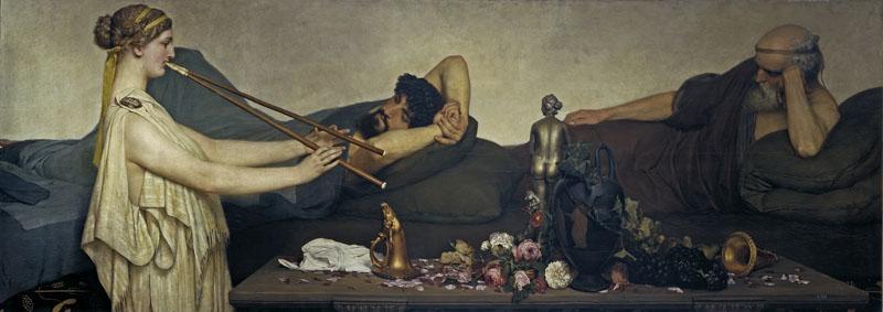 Alma Tadema, Sir Lawrence-Escena pompeyana, o La siesta-130 cm x 360 cm