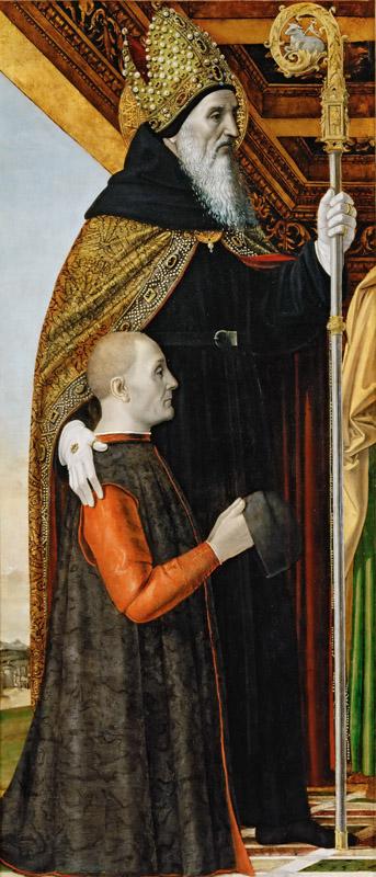Ambrogio Bergognone (c. 1460-1523) -- Saint Augustine and Kneeling Donor