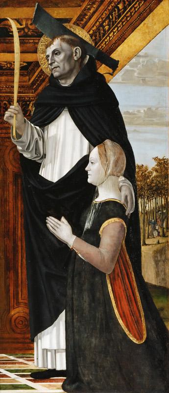 Ambrogio Bergognone (c. 1460-1523) -- Saint Peter Martyr and Kneeling Donor