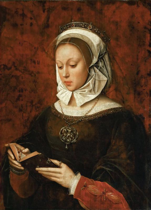 Ambrosius Benson (c. 1495-before 1550) -- Young Woman Reading a Book of Hours