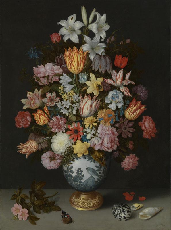 Ambrosius Bosschaert the Elder - A Still Life of Flowers in a Wan-Li Vase