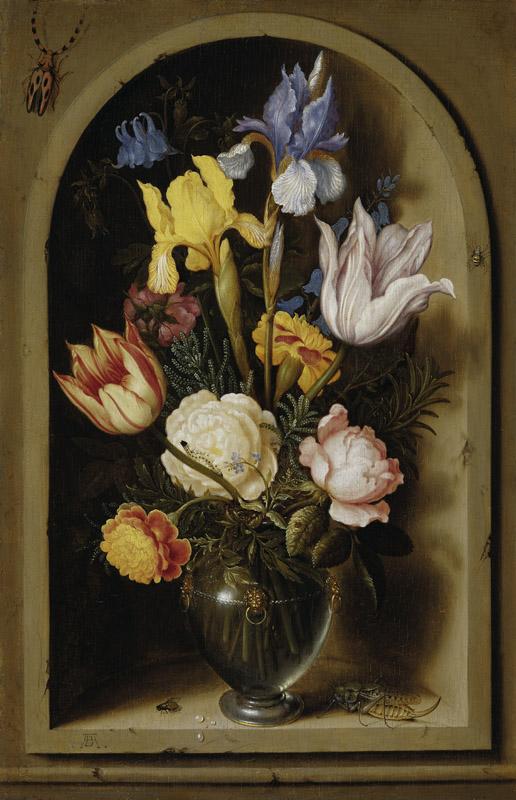 Ambrosius der Altere Bosschaert - Bouquet of Flowers in a Niche