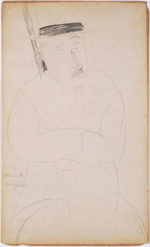 Amedeo Modigliani (1884-1920)-Portrait of Adolphe Basler