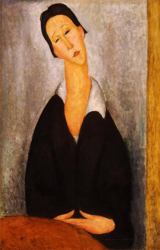 Amedeo Modigliani, Italian, 1884-1920 -- Portrait of a Polish Woman