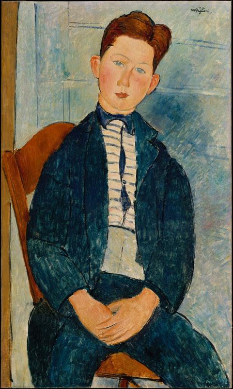 Amedeo Modigliani--Boy in a Striped Sweater
