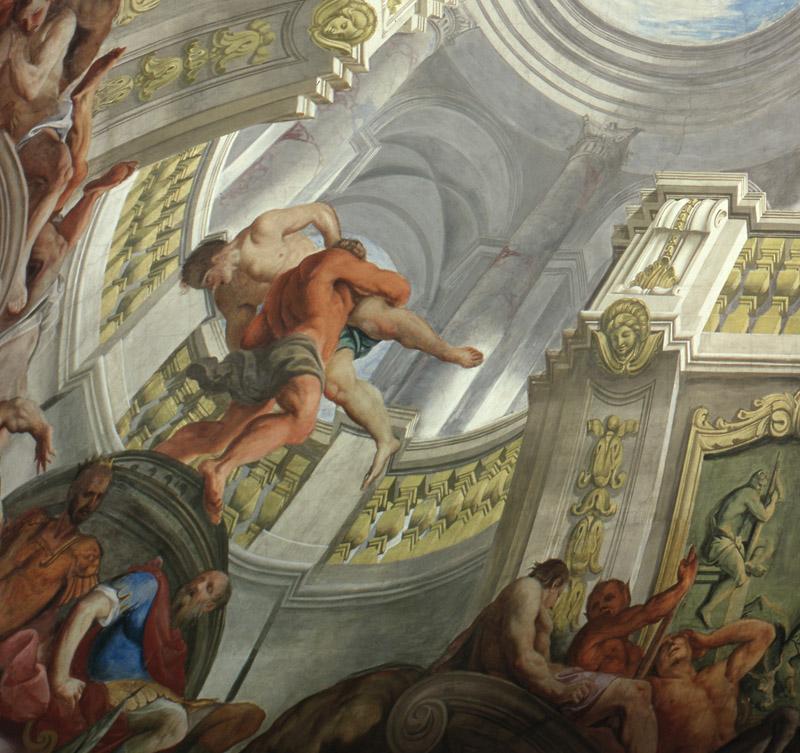 Andrea Pozzo - Ceiling fresco in the Hercules Hall of the Liechtenstein summer palace, 1704-17082