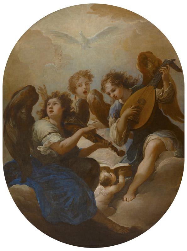 Andrea Procaccini - Three Angels Making Music, pre-1720