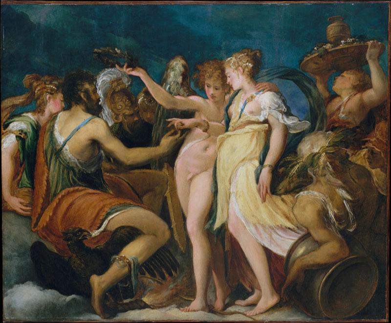 Andrea Schiavone--The Marriage of Cupid and Psyche