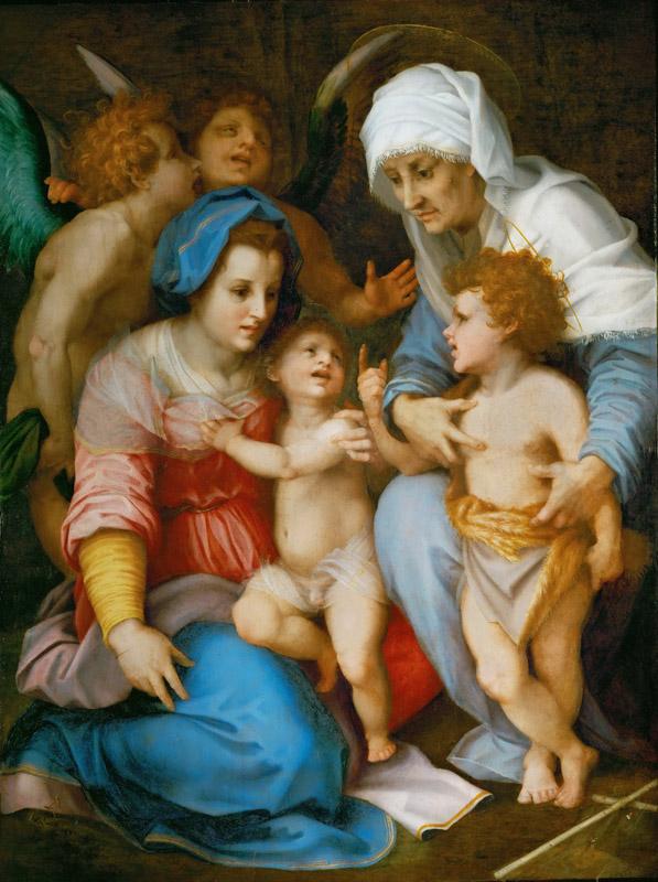 Andrea del Sarto (1486-1530) -- Virgin and Child with Saints Elizabeth and John the Baptist and Angels