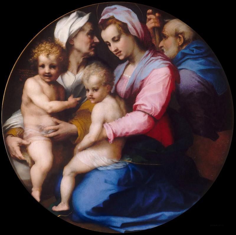 Andrea del Sarto -- Holy Family with Saint Elizabeth and young John the Baptist