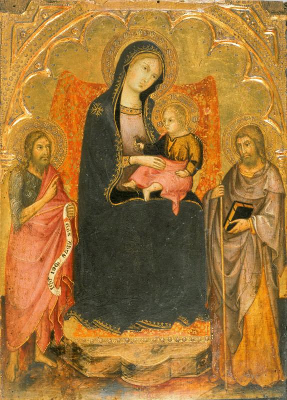 Andrea di Bartolo, Italian (active Siena), first documented 1389, died 1428 -- Virgin and Child Enthroned
