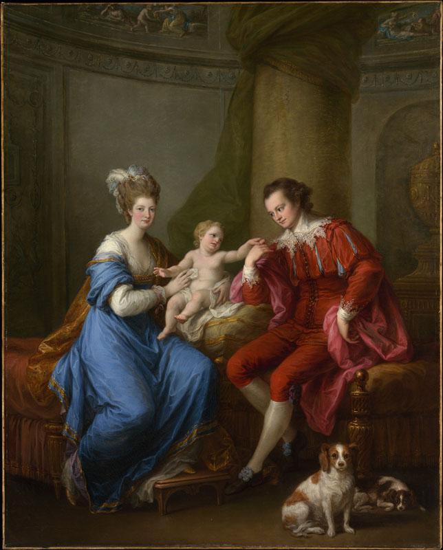 Angelica Kauffmann--Edward Smith Stanley (1752-1834), Twelfth Earl of Derby, with His First Wife and Their Son