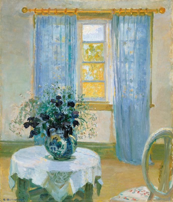 Anna Ancher - Interior with clematis