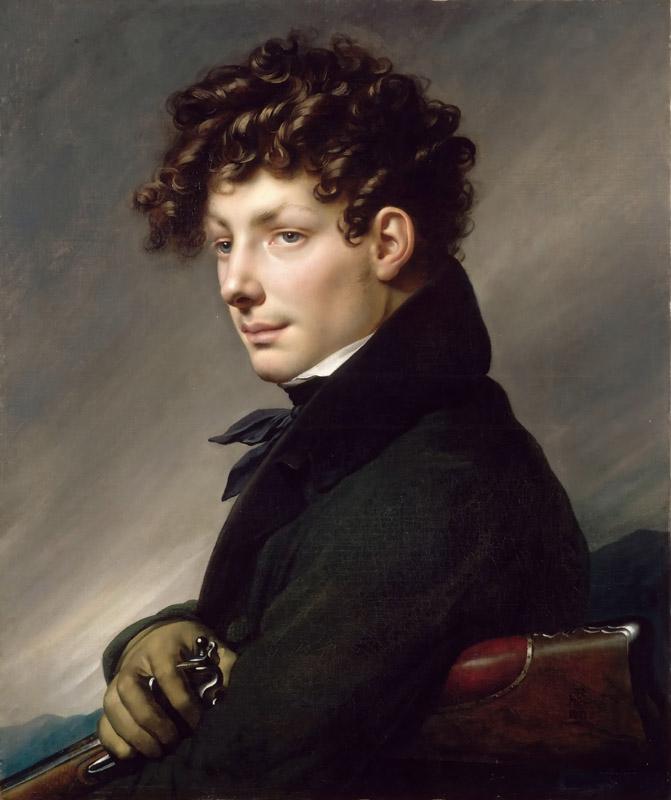 Anne-Louis Girodet de Roucy-Trioson -- Portrait of a Young Man as a Hunter