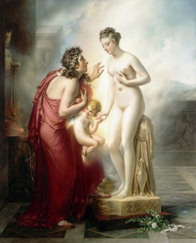 Anne-Louis Girodet de Roucy-Trioson -- Pygmalion and Galatea