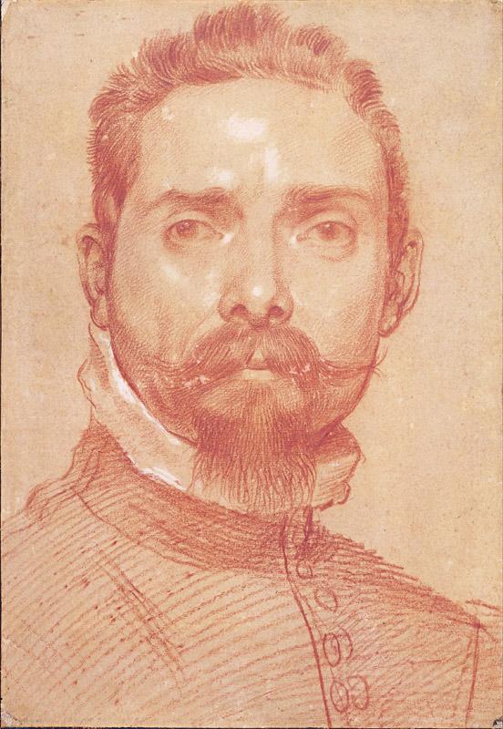 Annibale Carracci (1560-1609)-Male Portrait (The Lutenist Masche