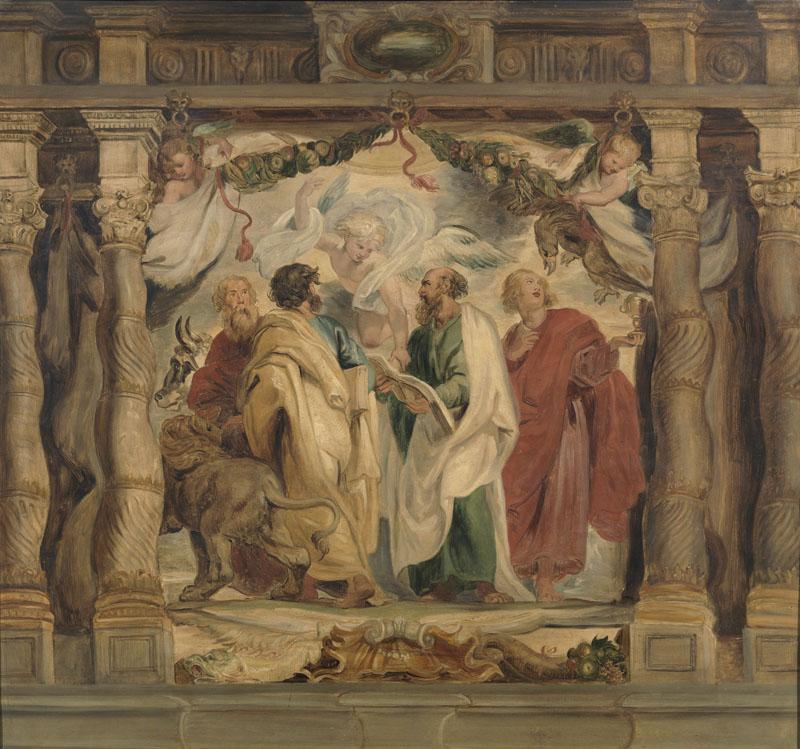 Anonimo (Copia Rubens, Pedro Pablo)-Los cuatro evangelistas-86 cm x 91 cm