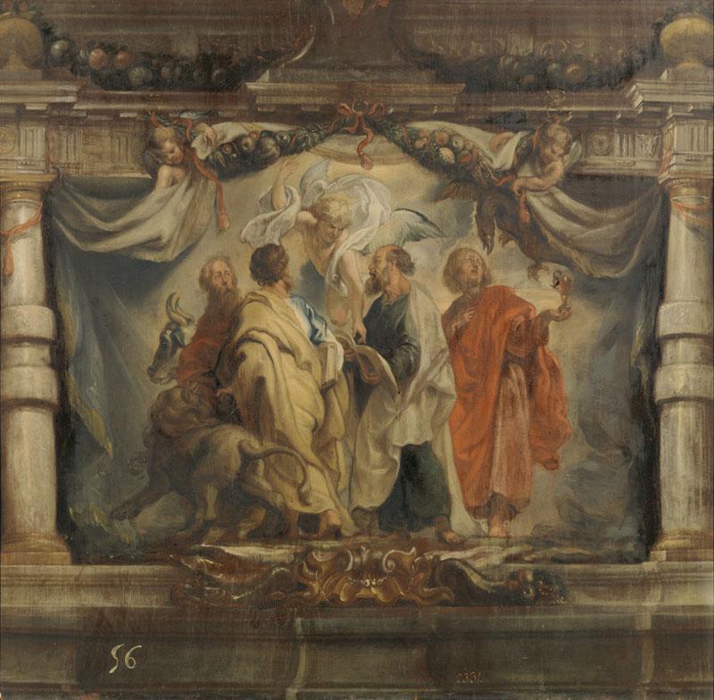 Anonimo (Copia Rubens, Pedro Pablo)-Los cuatro evangelistas-86 cm x 91 cm2