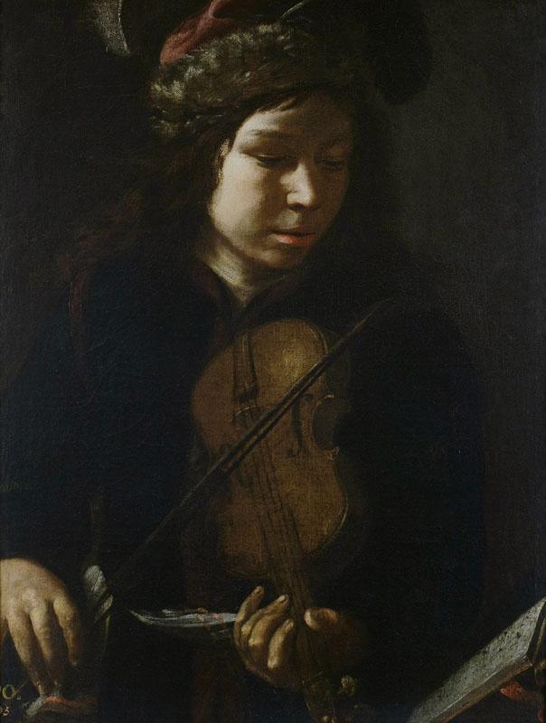 Anonimo-Joven violinista-65 cm x 49 cm