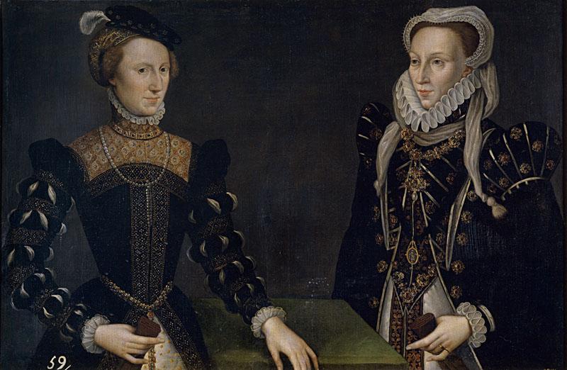 Anonimo-Margarita de Brederode y Maria de Montmorency-84 cm x 130 cm