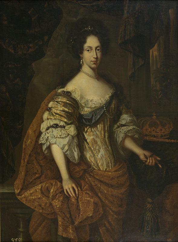 Anonimo-Maria de Modena, esposa de Jacobo II-142 cm x 105 cm